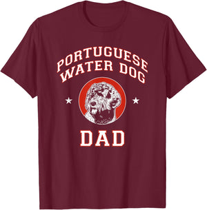 Portuguese Water Dog Dad Dog Father Women Kids T-Shirt - T-Shirt | Maroon