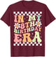 In My 8th Birthday Era Cute Daisy Groovy 8th Birthday Party T-Shirt - T-Shirt | Maroon