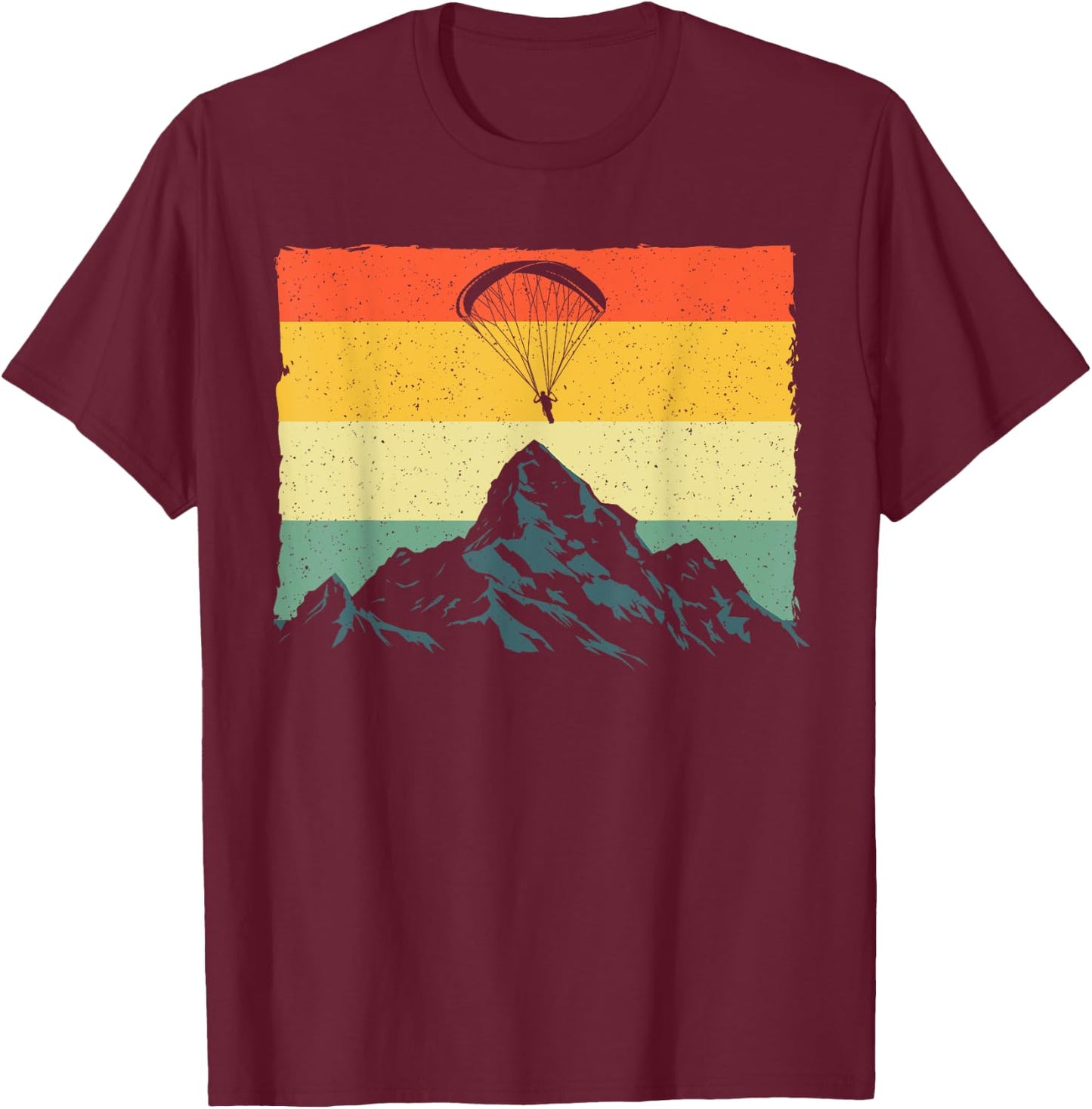 Paragliding Art Women Paramotor Paraglider Skydiving T-Shirt - T-Shirt | Maroon