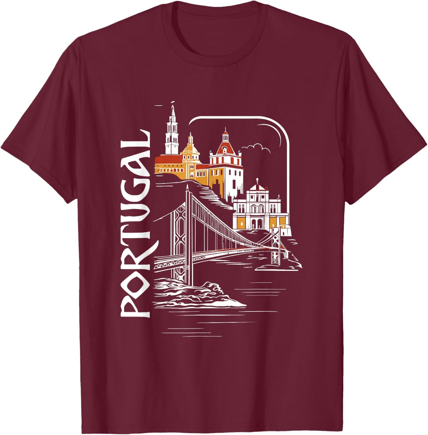 Portugal Lover - Typical Portuguese Vacation Souvenir T-Shirt - T-Shirt | Maroon