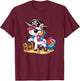 Unicorn Pirate Costume Halloween T-Shirt - T-Shirt | Maroon