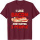 I Like Bacon And Maybe 3 People - Bacon Lover BBQ Pork T-Shirt - T-Shirt | Maroon