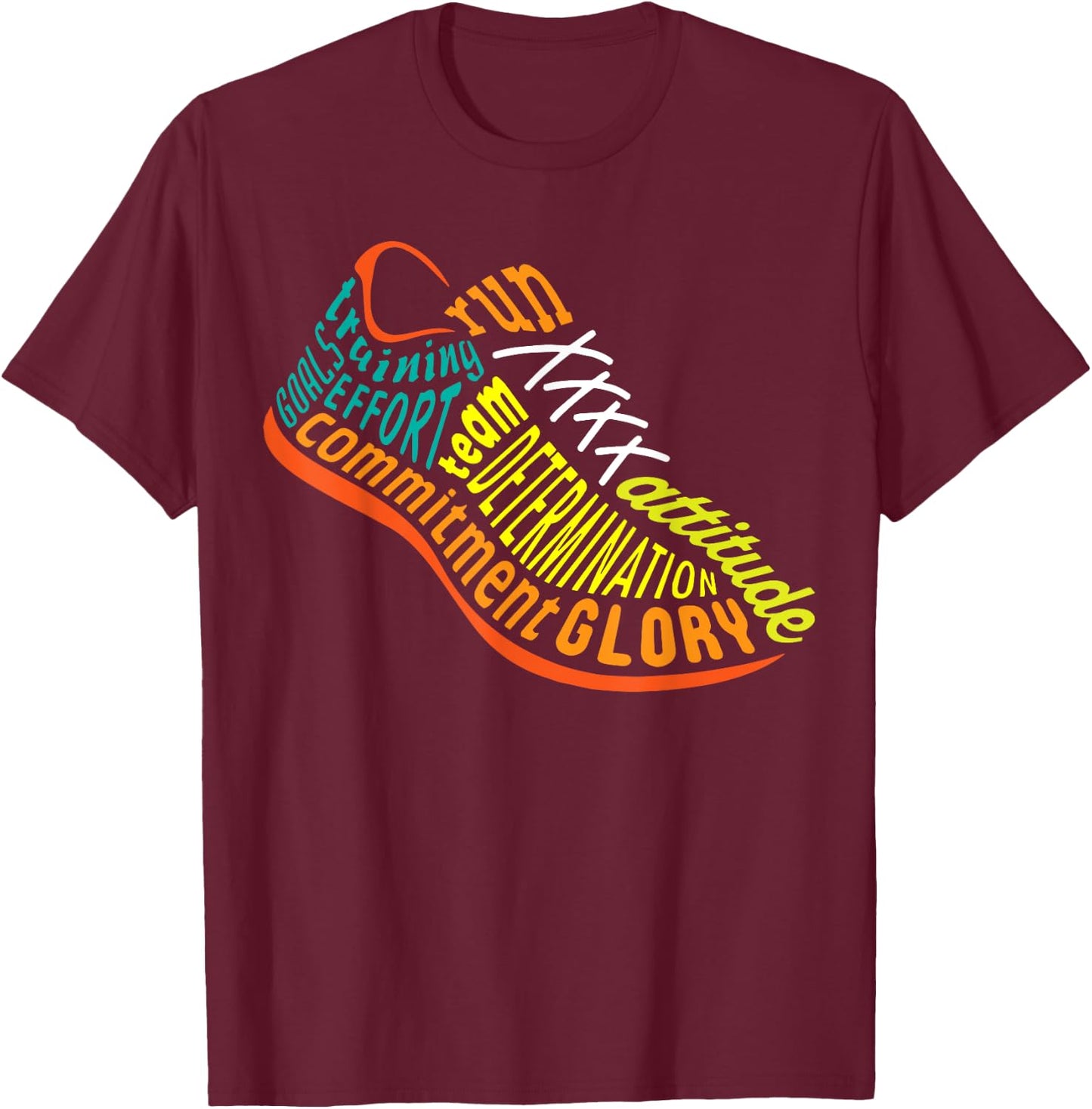 .-Runners-. Long Distance Runner XC Running Cross Country Training , Small, Black T-Shirt - T-Shirt | Maroon