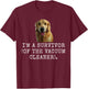 I'M A Survivor (Of The Vacuum Cleaner). Funny Dog Dad and D T-Shirt - T-Shirt | Maroon
