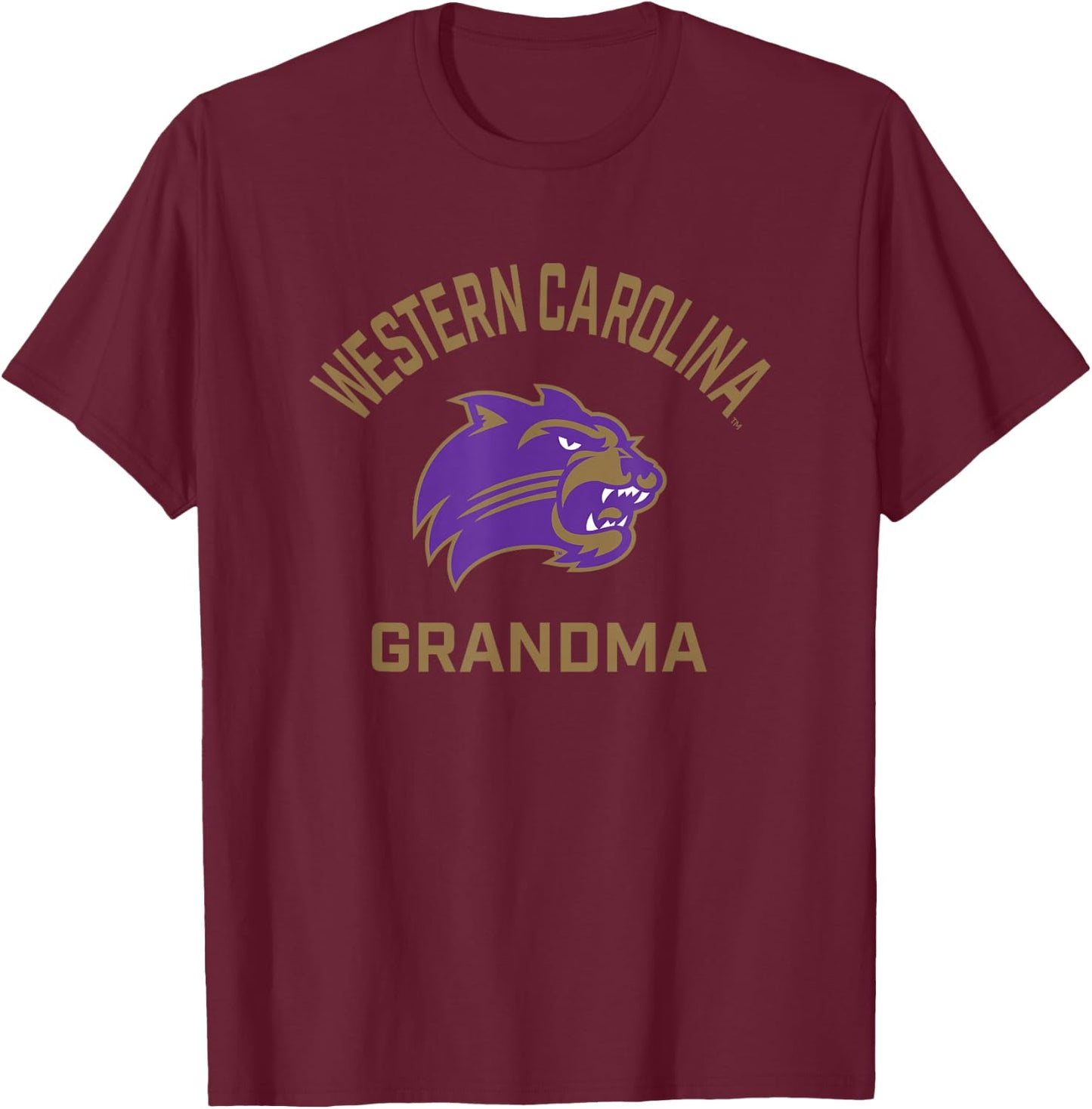 Western Carolina University Catamounts Arched Grandma T-Shirt - T-Shirt | Maroon