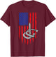 Horseshoe Pitching USA American Flag Horseshoes Game Men T-Shirt - T-Shirt | Maroon
