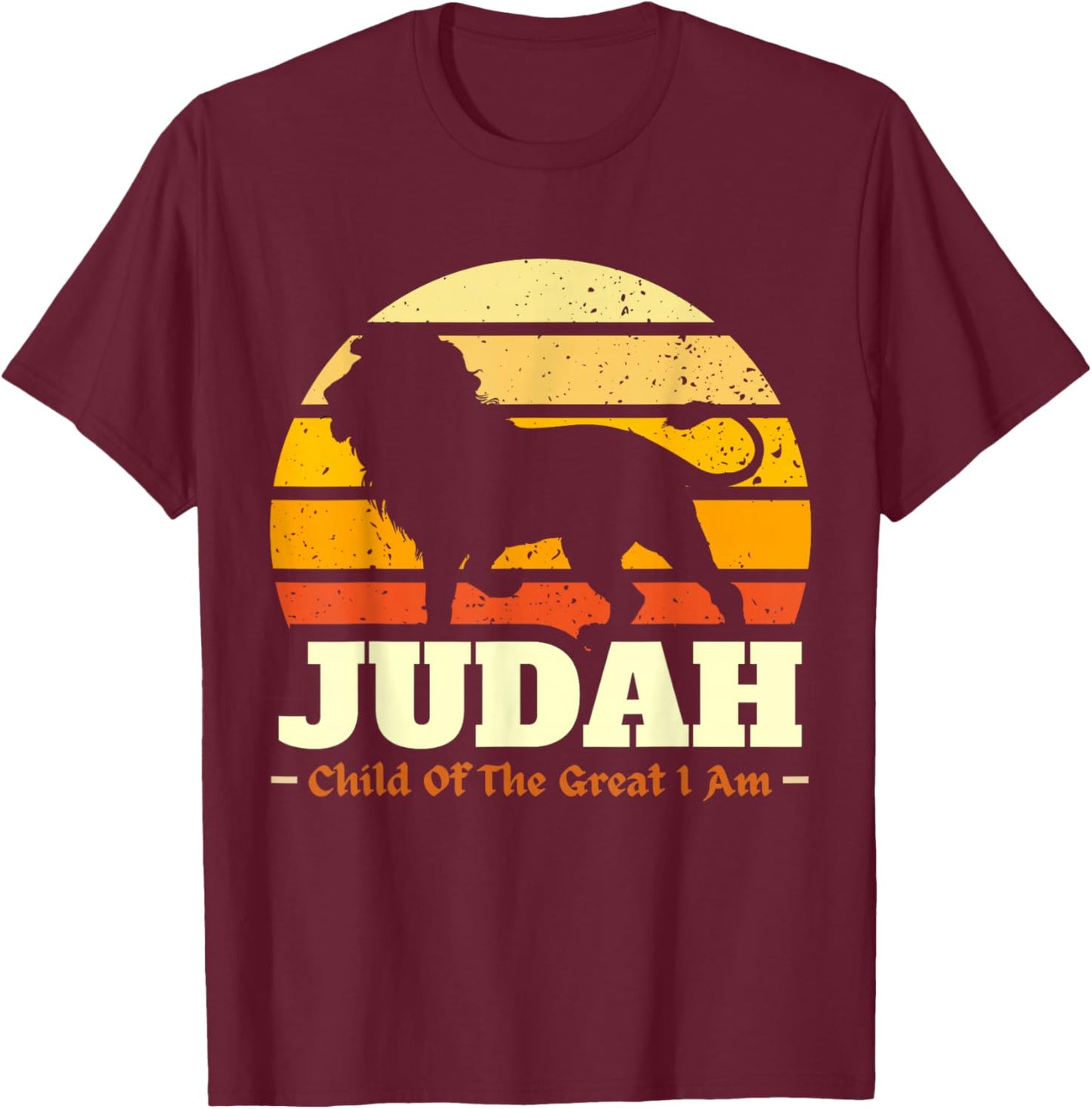 Hebrew Israelite Lion of Judah T-Shirt - T-Shirt | Maroon