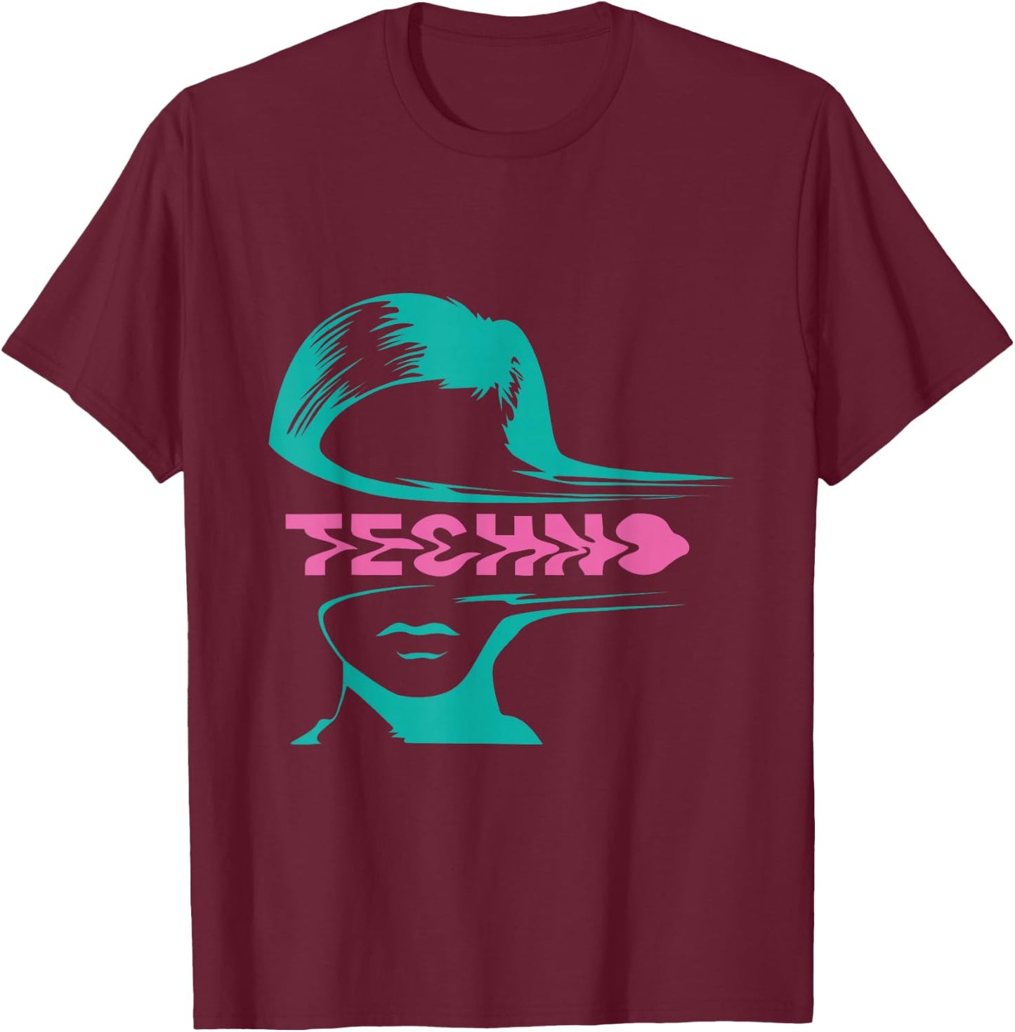 Techno Music Techno Fan Musician DJ T-Shirt - T-Shirt | Maroon