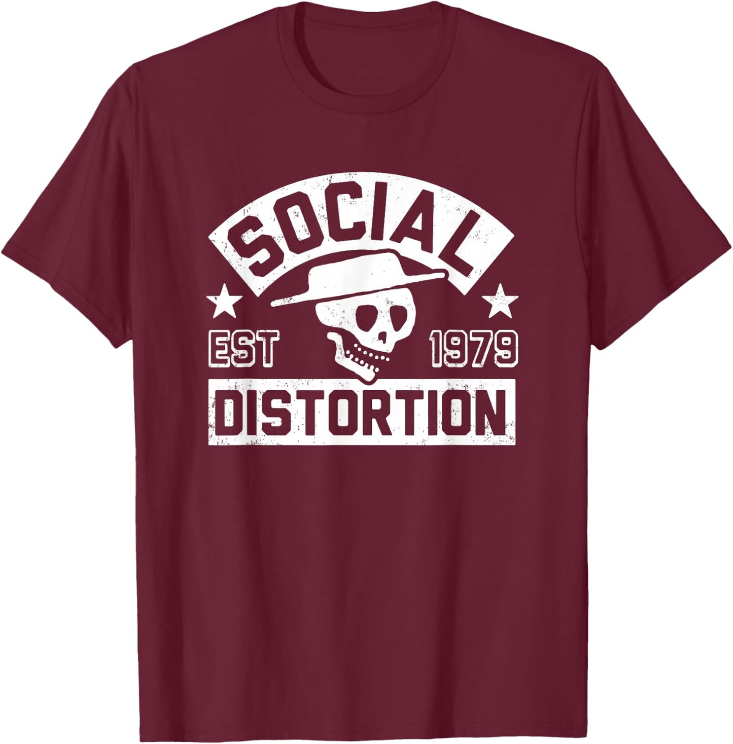 Official Social Distortion 1979 T-Shirt - T-Shirt | Maroon