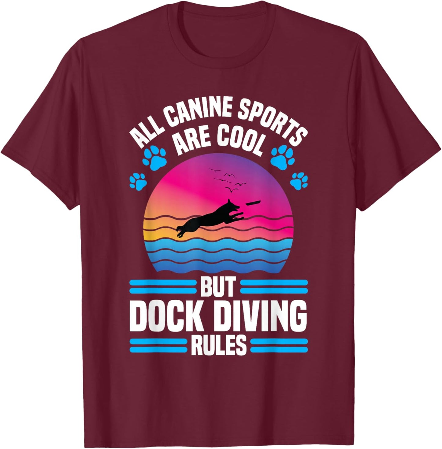 Dock Diving T-Shirt - T-Shirt | Maroon