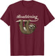 Boulder Climbing Sloth Bouldering T-Shirt - T-Shirt | Maroon