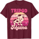 Funny Tripod Dog Mom Three Legged Dog Amputee Tripod Mama Men Women T-Shirt - T-Shirt | Maroon