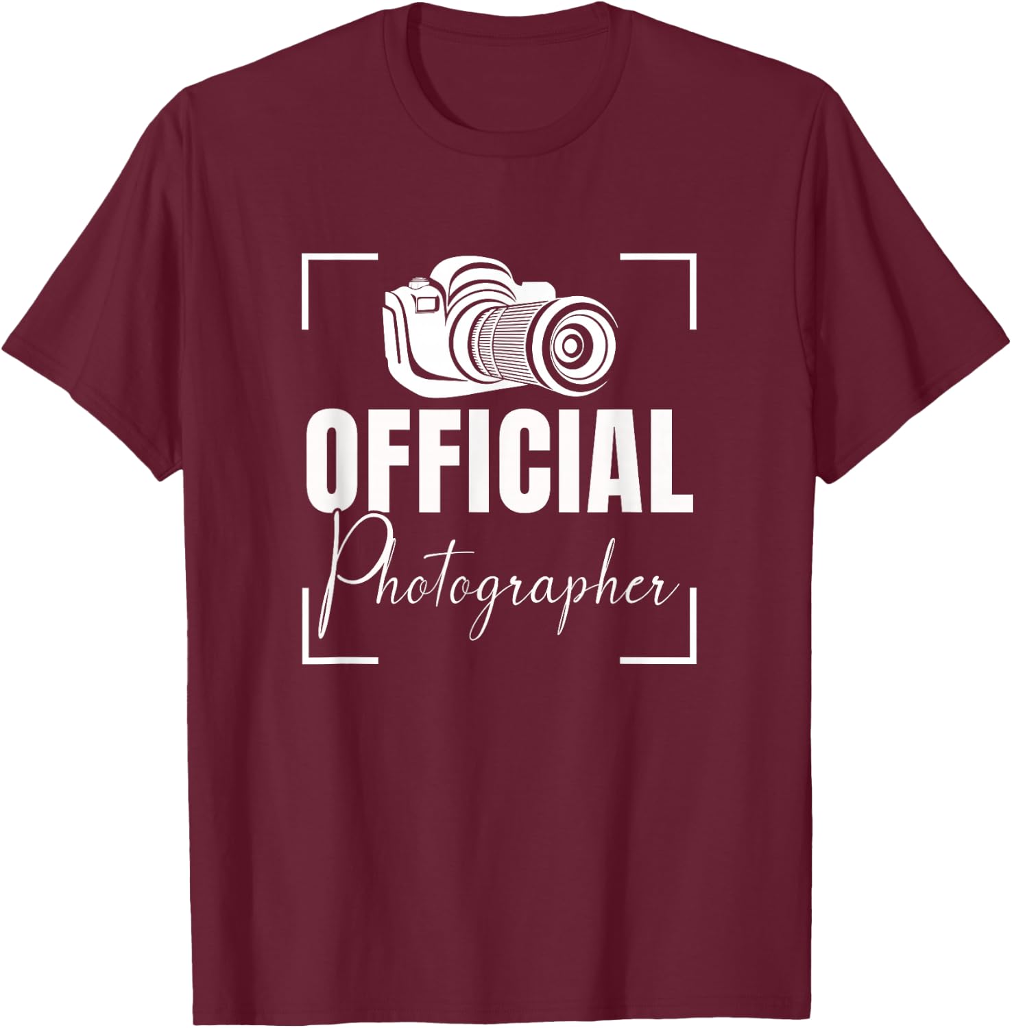 Official Photographer Matching Group Event Photography Lover T-Shirt - T-Shirt | Maroon