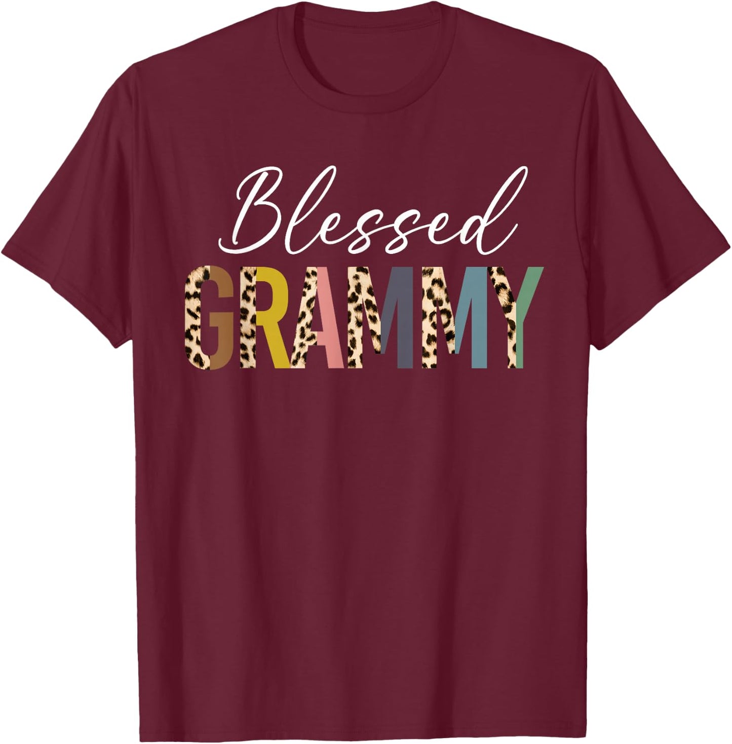 Blessed Grammy for Grandma Grammie Grandmother Announcement T-Shirt - T-Shirt | Maroon