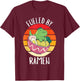 Retro Dinosauer Fueled By Ramen Vintage Ramen Lover T-Shirt - T-Shirt | Maroon