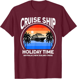 Australia & New Zealand Cruise Ship T-Shirt - T-Shirt | Maroon