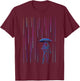 Meteor Shower Surreal Space Astronaut T-Shirt - T-Shirt | Maroon