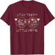 Stay Trippy Little Hippie Sunglasses 70s Style Vintage Peace T-Shirt - T-Shirt | Maroon
