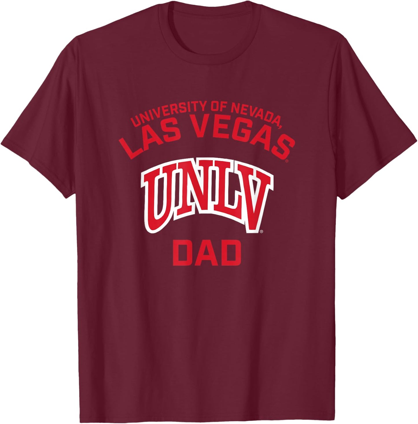 Nevada Las Vegas UNLV Rebels Arched Dad T-Shirt - T-Shirt | Maroon