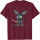 Amazing Ninja Bunny Graphic for a Cool Adventure T-Shirt - T-Shirt | Maroon