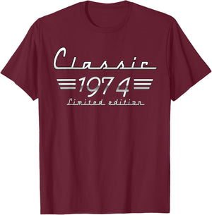 51 Year Old Gift Classic 1974 Limited Edition 51st Birthday T-Shirt - T-Shirt | Maroon
