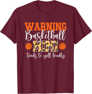 Basketball Mimi Yell Loudly Basketball Player Mimi Grandma T-Shirt - T-Shirt | Maroon