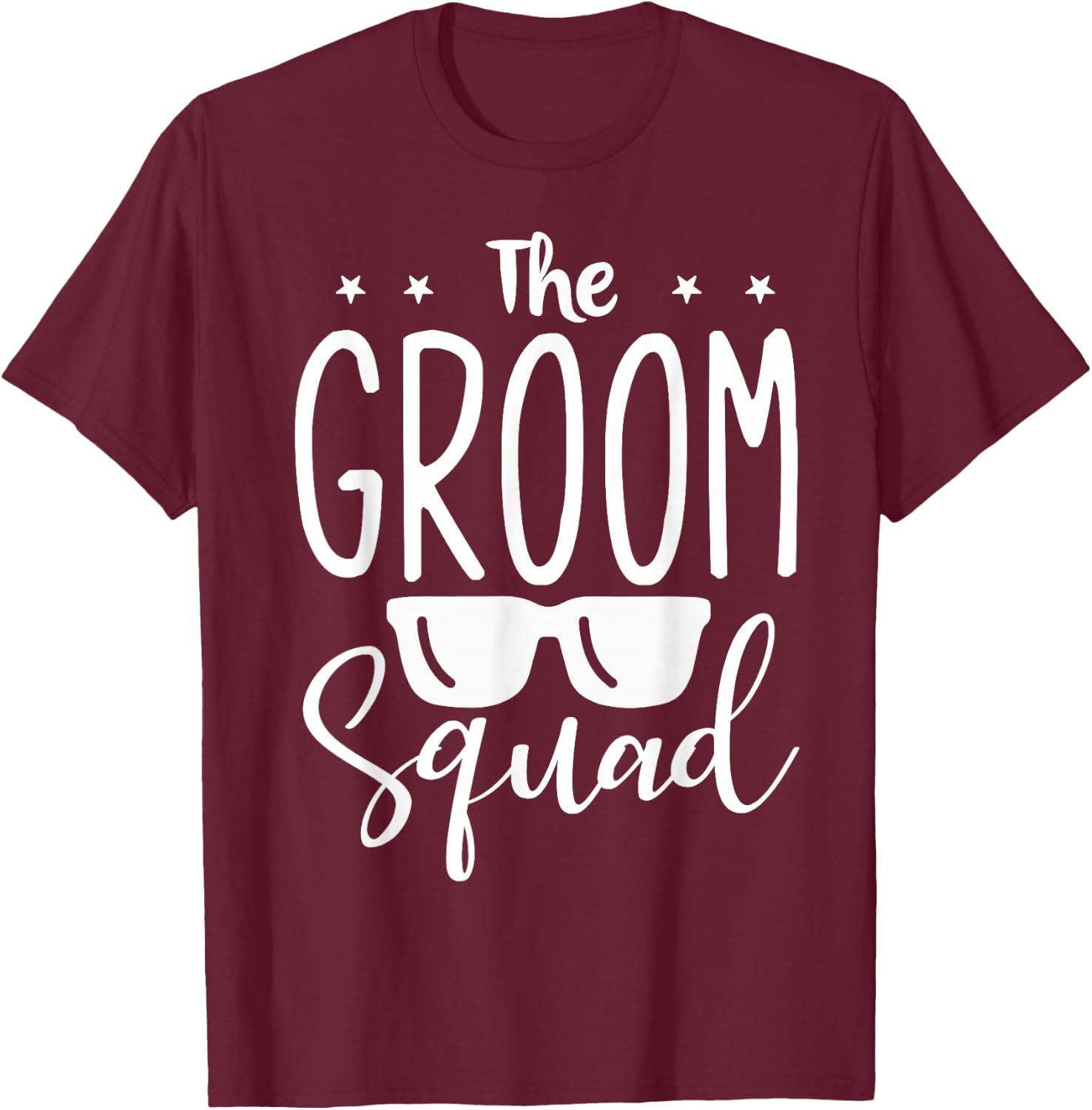 The Groom Squad Wedding Groomsmen T-Shirt - T-Shirt | Maroon