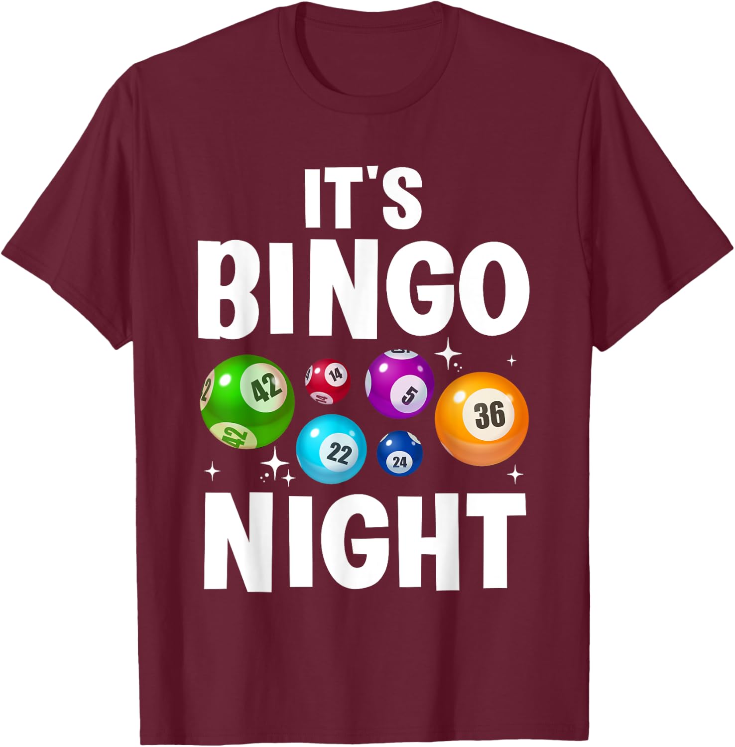 Bingo Night Novelty Women Bingo Lover Bingo Player T-Shirt - T-Shirt | Maroon