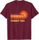 Forest Hill San Francisco California Retro Vintage T-Shirt - T-Shirt | Maroon