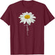 Christian Faith Cross Daisy Flower, Christian Men Women T-Shirt - T-Shirt | Maroon