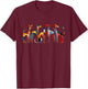 Fuzzy Logic Brand MidCentury Modern Dogs , Small, Black T-Shirt - T-Shirt | Maroon