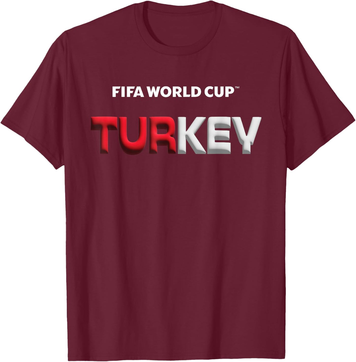 FIFA World CUP26 Turkey Bubble Color T-Shirt - T-Shirt | Maroon