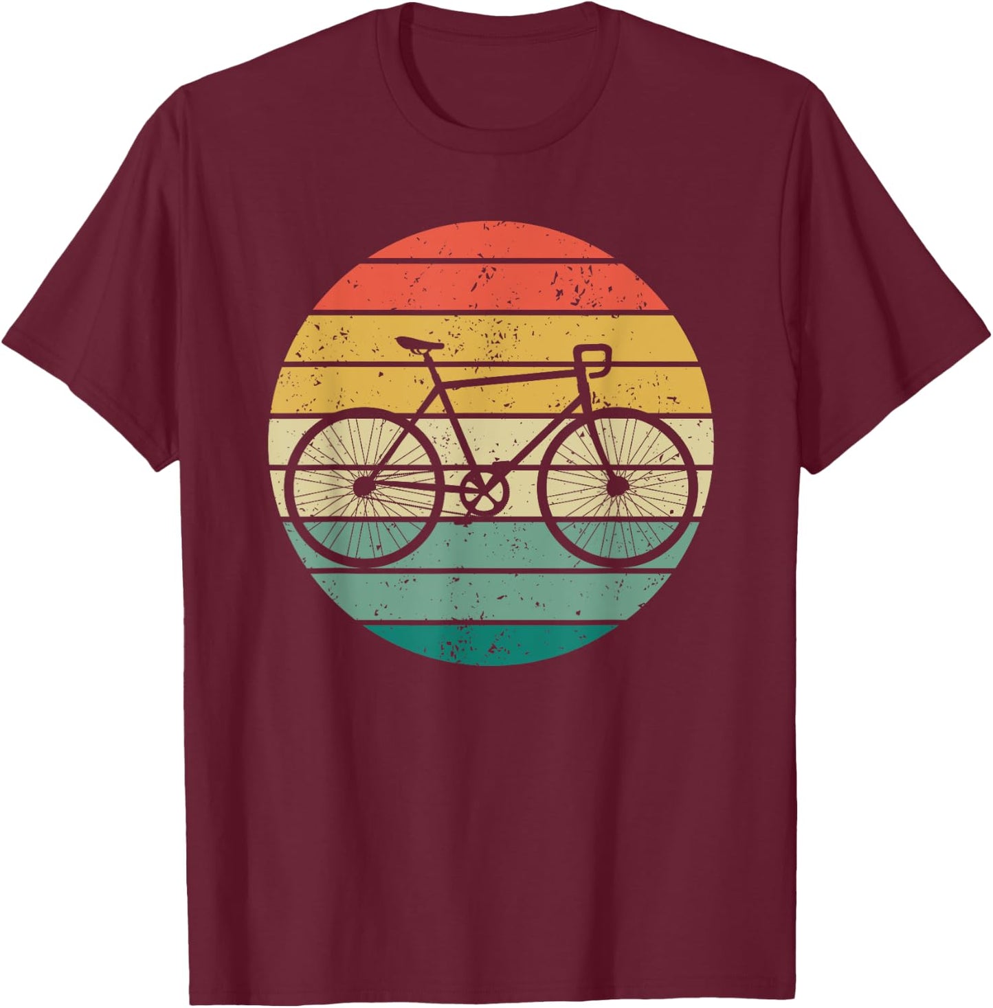 Vintage Racing Bicycle Funny Road Bike Racer Gift Men Women T-Shirt - T-Shirt | Maroon