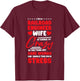 Rail Road Engineer Wife Design for Train Lover T-Shirt - T-Shirt | Maroon