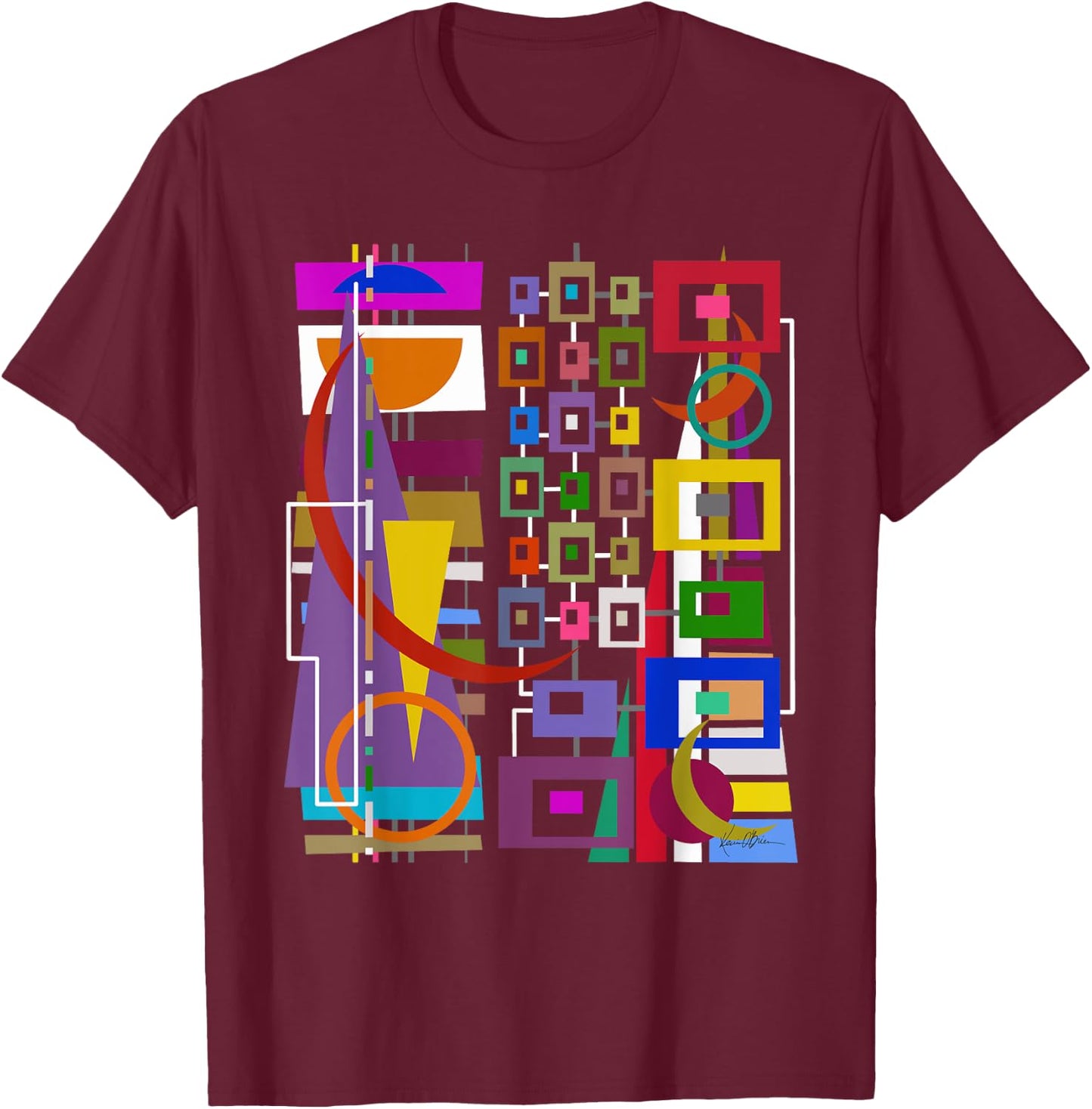 Original Art Gift Abstract Raver Gamer Artist Hipster T-Shirt - T-Shirt | Maroon