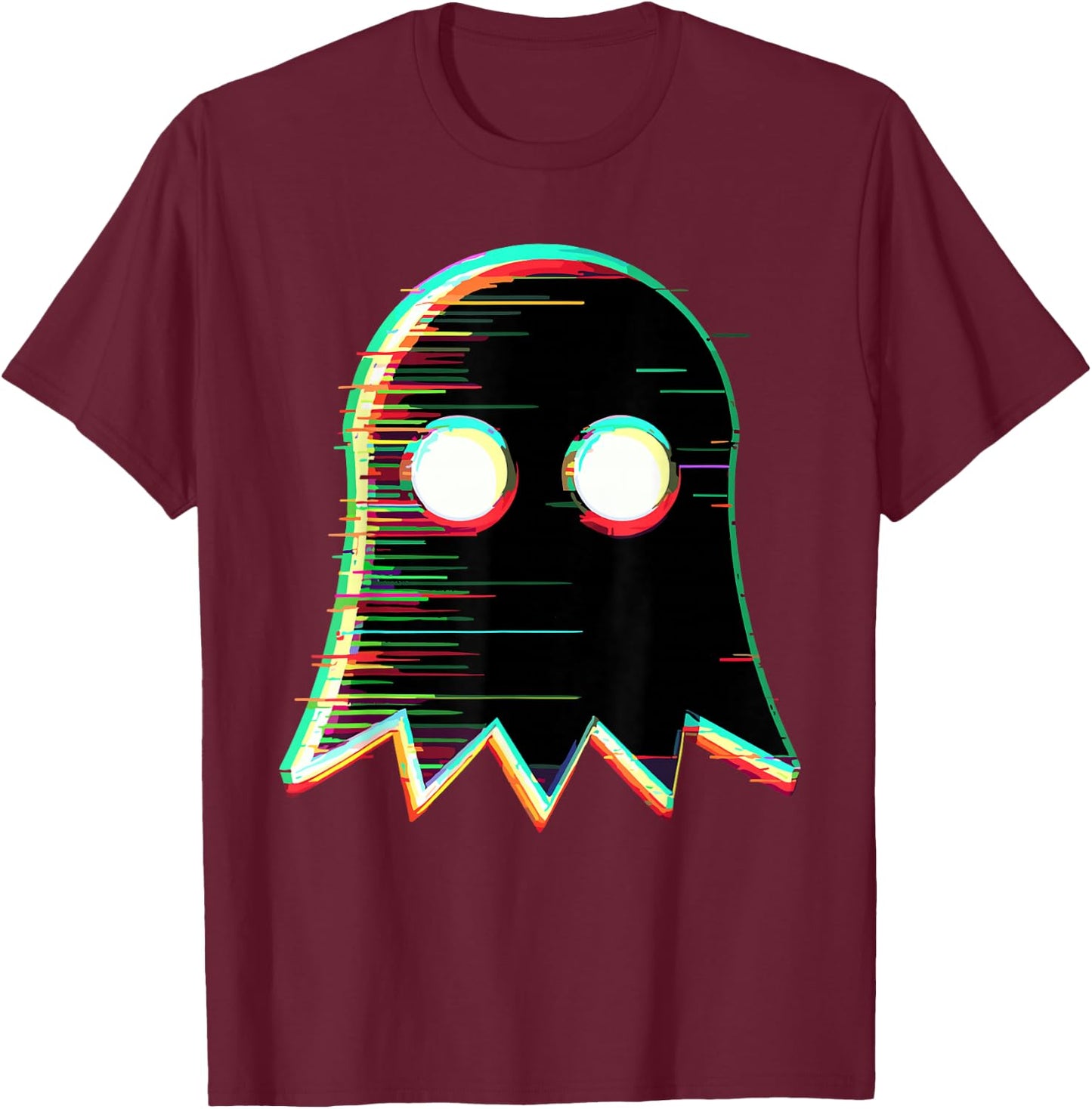 Ghost Vaporwave Halloween T-Shirt - T-Shirt | Maroon