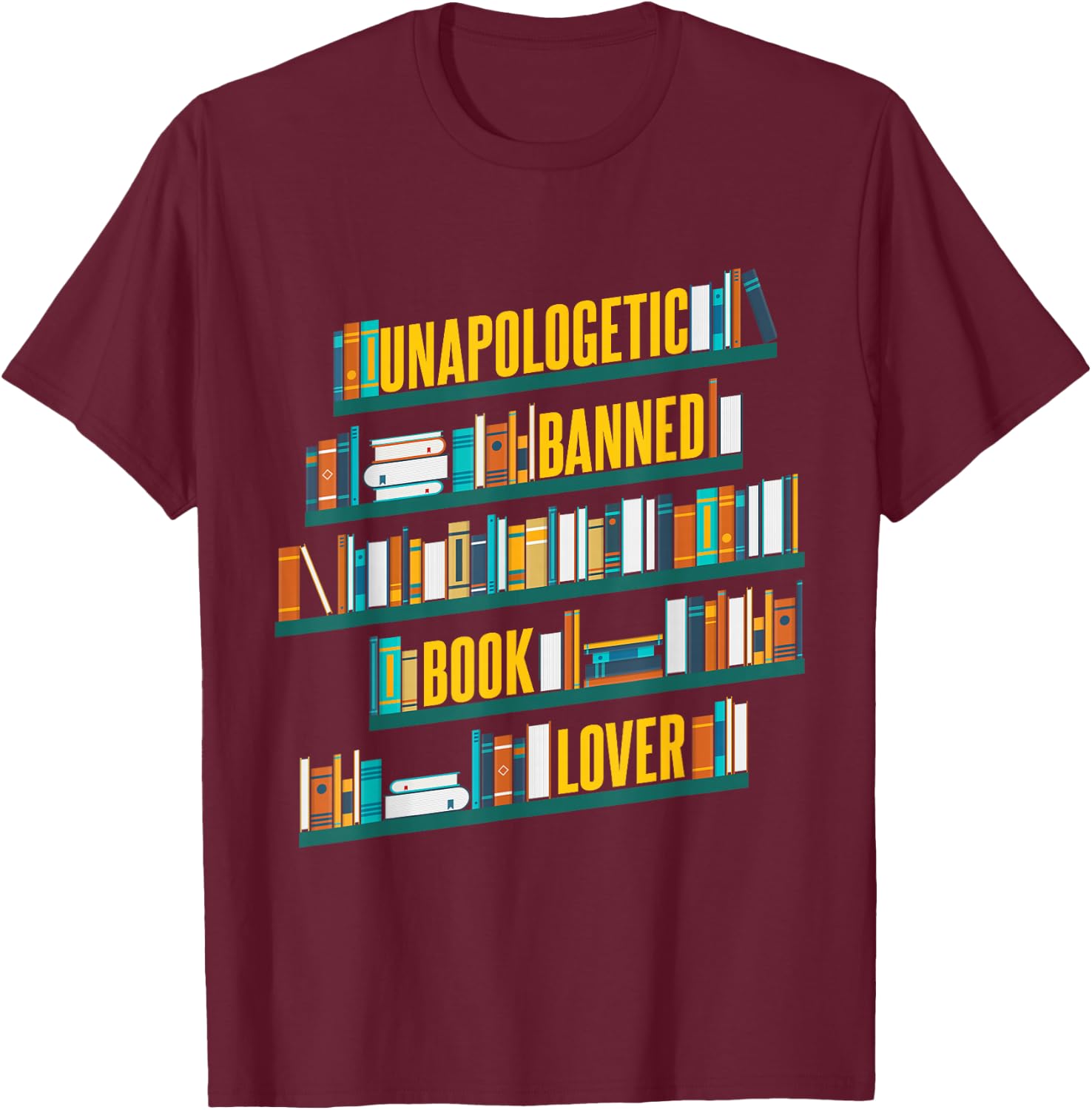 Banned Books T-Shirt - T-Shirt | Maroon