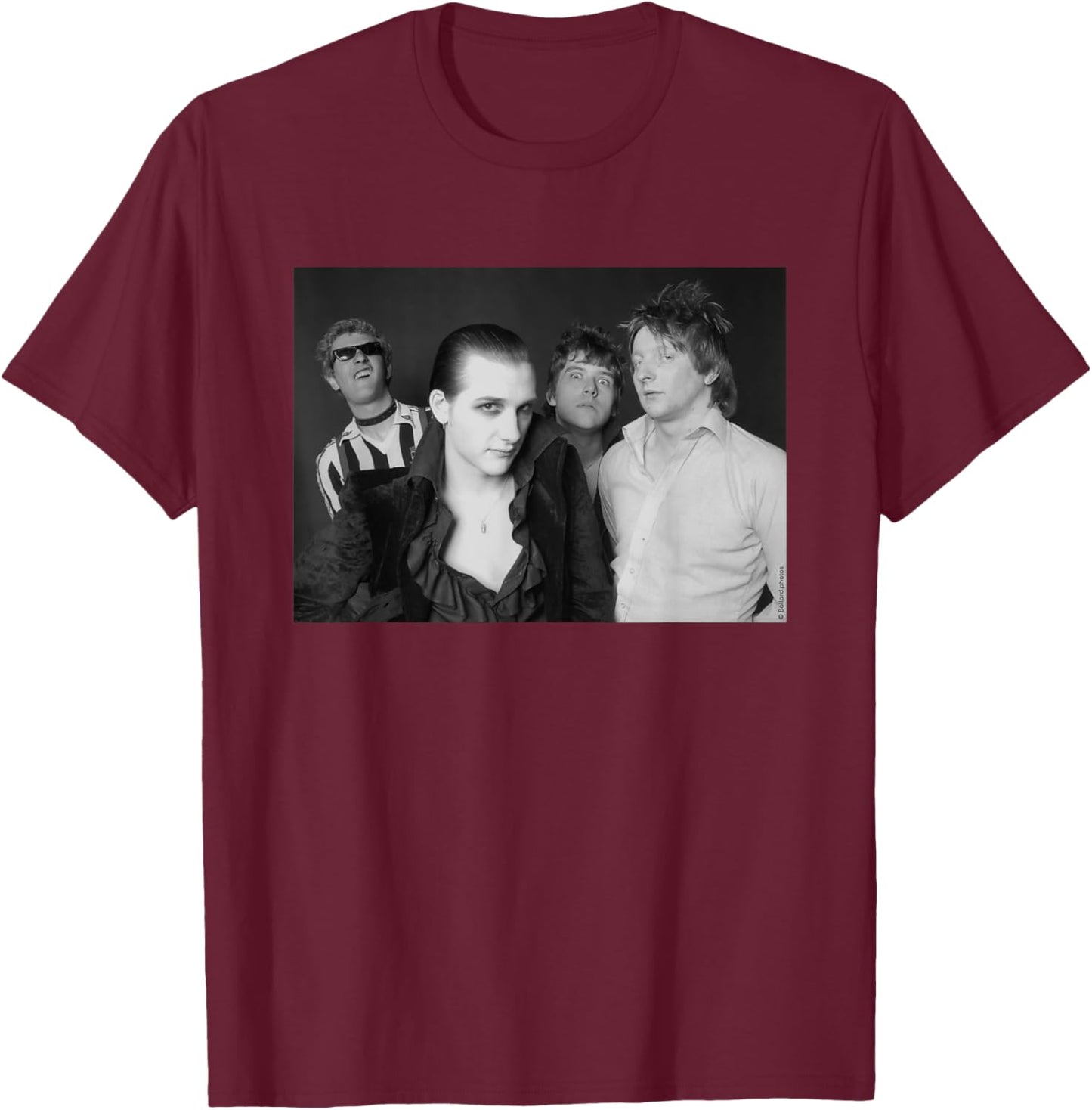 The Damned Band Portrait By Allan Ballard T-Shirt - T-Shirt | Maroon