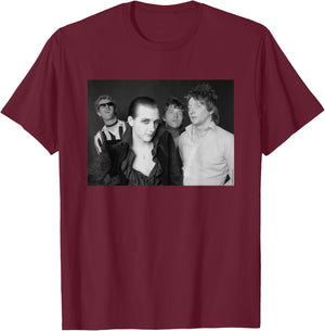 The Damned Band Portrait By Allan Ballard T-Shirt - T-Shirt | Maroon