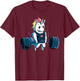 Unicorn Powerlifting Weightlifting Deadlifting Gym Lovers T-Shirt - T-Shirt | Maroon