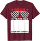 Bruh I'm 11 Checkered 11th Birthday 11 Year Old Race Car T-Shirt - T-Shirt | Maroon