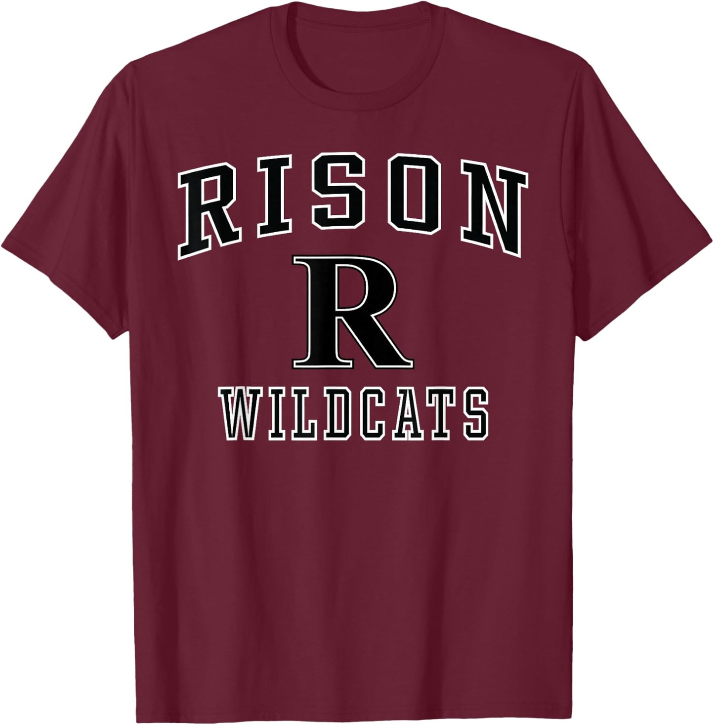 Rison High School Wildcats C1 T-Shirt - T-Shirt | Maroon