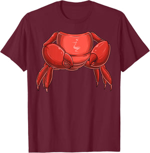 Easy Crab Costume Crab Body Headless Crab Costume T-Shirt - T-Shirt | Maroon