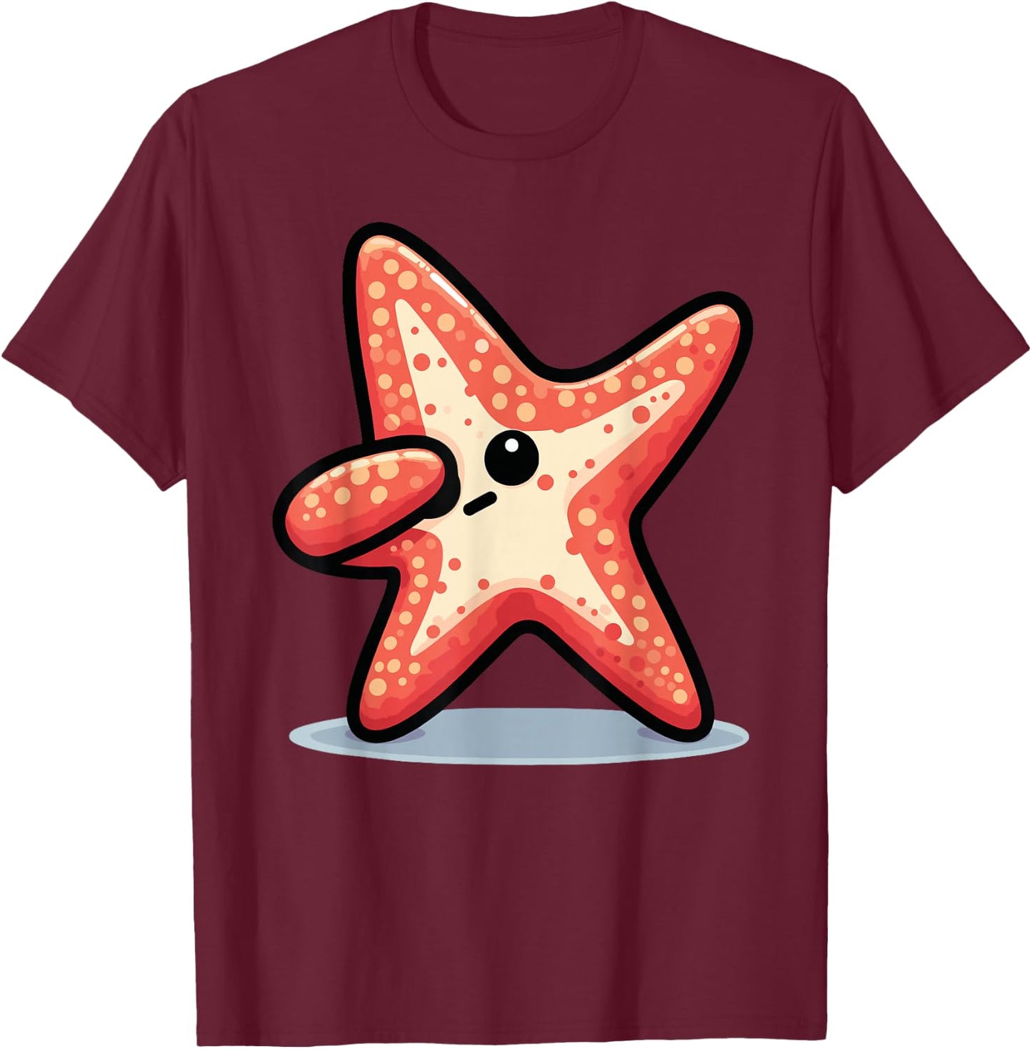 Dabbing Starfish Dab Dance Starfish Lovers T-Shirt - T-Shirt | Maroon