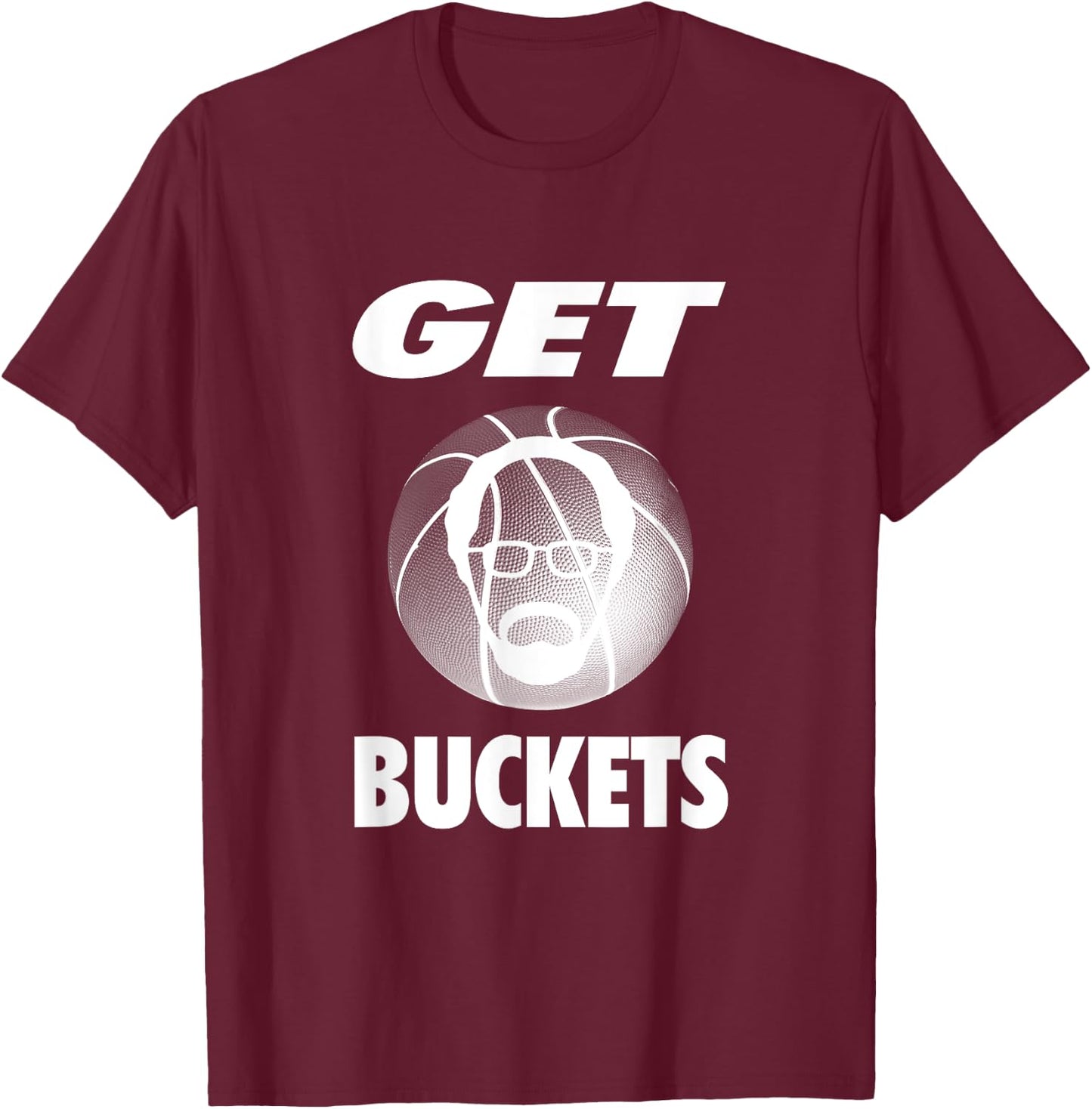 Uncle Drew: Get Buckets (White) T-Shirt - T-Shirt | Maroon