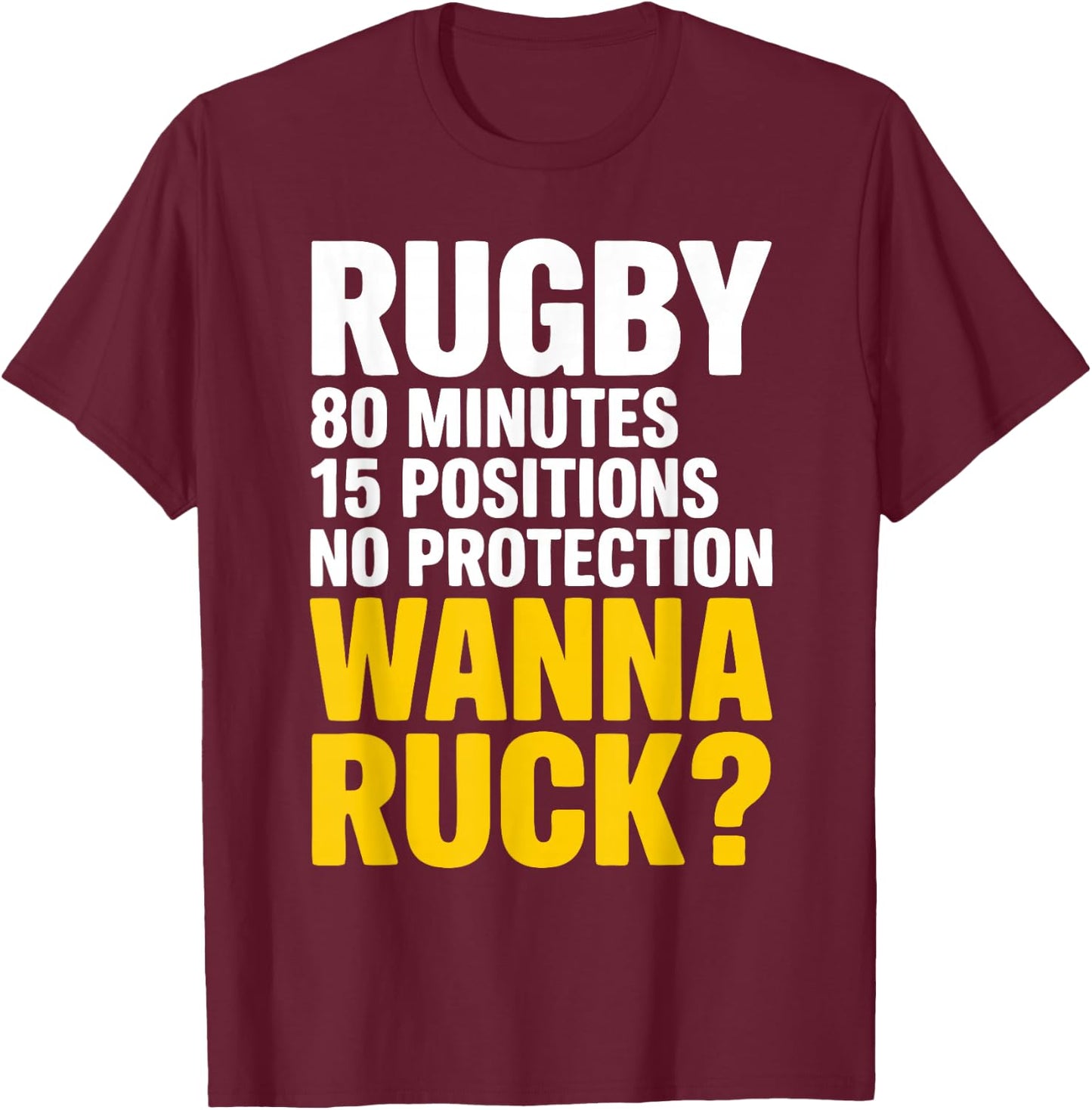 Hilarious Rugby Player Rugby Pun Rugby T-Shirt - T-Shirt | Maroon
