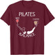 Pilates Balance Wine and Coffee Lovers Unique Pose T-Shirt - T-Shirt | Maroon