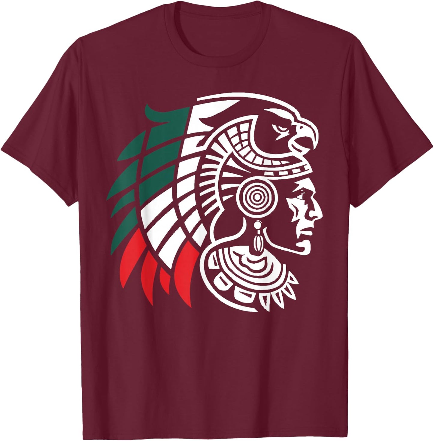 Aztec Warrior Mayan Indigenous Mexican Aztec Jaguar T-Shirt - T-Shirt | Maroon