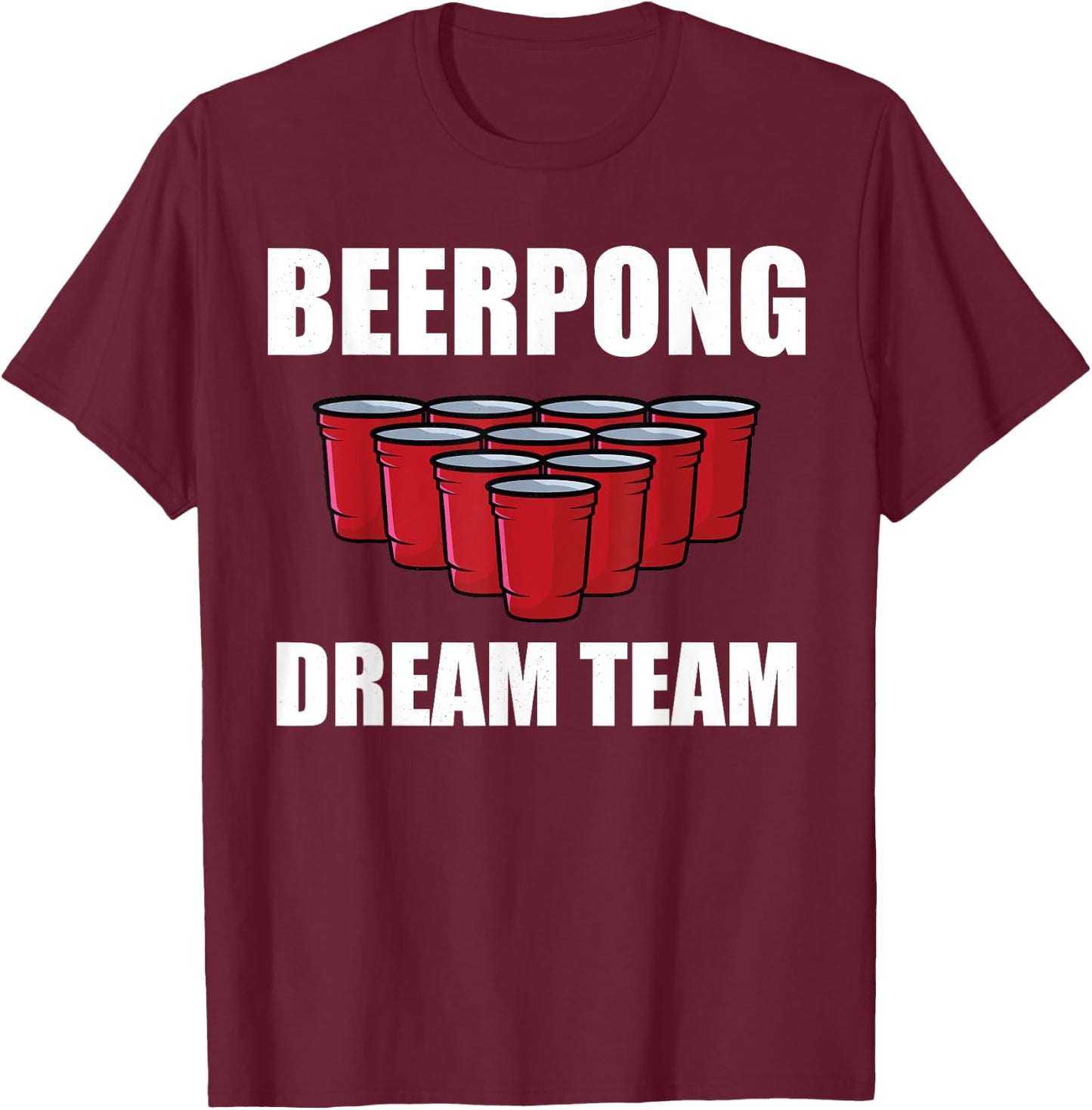 Beerpong Dream Team Beer Pong Jersey Champion Party Beer Pong T-Shirt - T-Shirt | Maroon