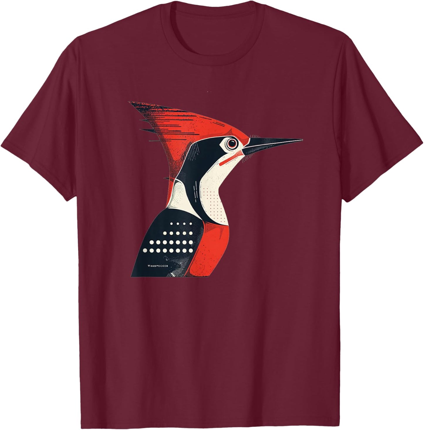 Funny Woodpecker Face Costume for Boys and Girls T-Shirt - T-Shirt | Maroon